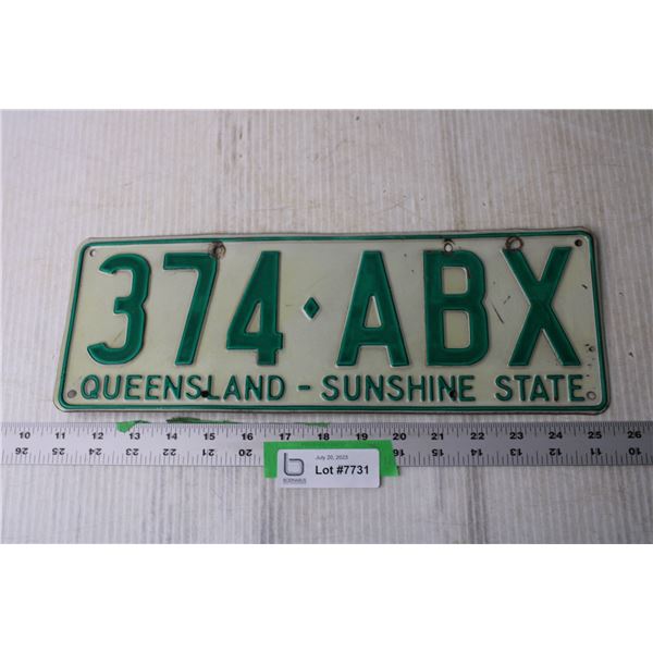 Vintage Australian License Plate