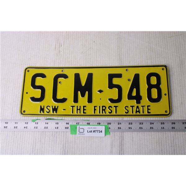 Vintage Australian License Plate