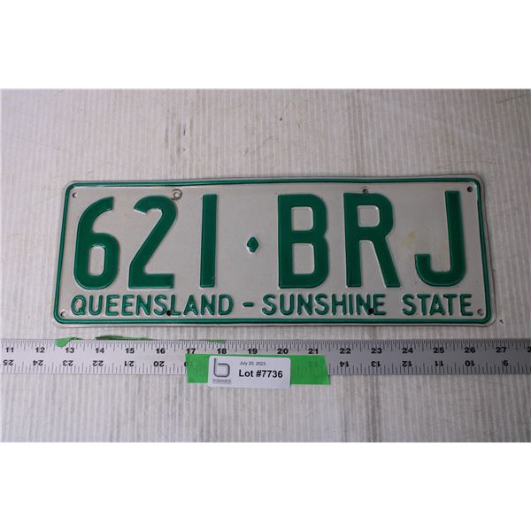 Vintage Australian License Plate