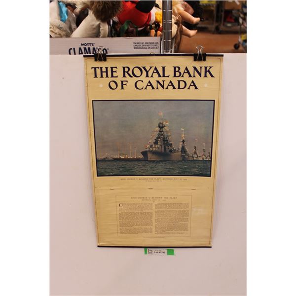 Vintage The Royal Bank of Canada Advertisement Calendar - 1935