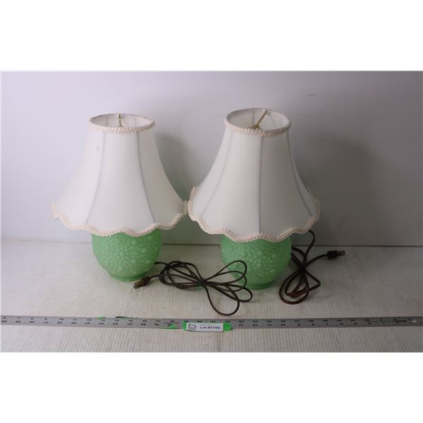 (2) Vintage Boudoir Lamps (Working)