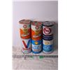 Image 1 : (6) Vintage Tin Oil Cans - Shell, Gulf