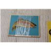 Image 2 : (6 Pieces) Vintage Double-Sided Fish (Bass, Trout, Etc.), (5 Pieces) Vintage Double-Sided Race car L
