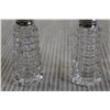 Image 3 : Crystal Salt and Pepper Shaker with Sterling Button Top
