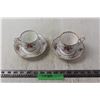 Image 1 : (2) Royal Albert Petty Point Teacups with Saucers