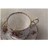 Image 2 : (2) Royal Albert Petty Point Teacups with Saucers
