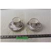 Image 1 : (2) Royal Albert Petty Point Teacups with Saucers
