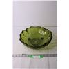 Image 1 : Green Glass Fruit Bowl