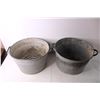 Image 3 : (2) Metal Wash Basins