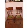 Image 1 : *(2x Bid Price) (2) Vintage Wooden Kitchen Chairs