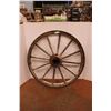 Image 1 : *Vintage Wooden Wagon Wheel - 50" Diameter (Some Damage)