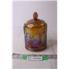 Image 1 : Carnival Glass Candy Jar with Lid