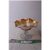 Image 1 : Carnival Glass Candy Dish on Legs