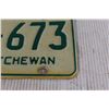 Image 2 : (2) Saskatchewan 1974 License Plates (with Mailing Envelope)