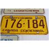 Image 5 : (5) 1960s-1970s Saskatchewan License Plates