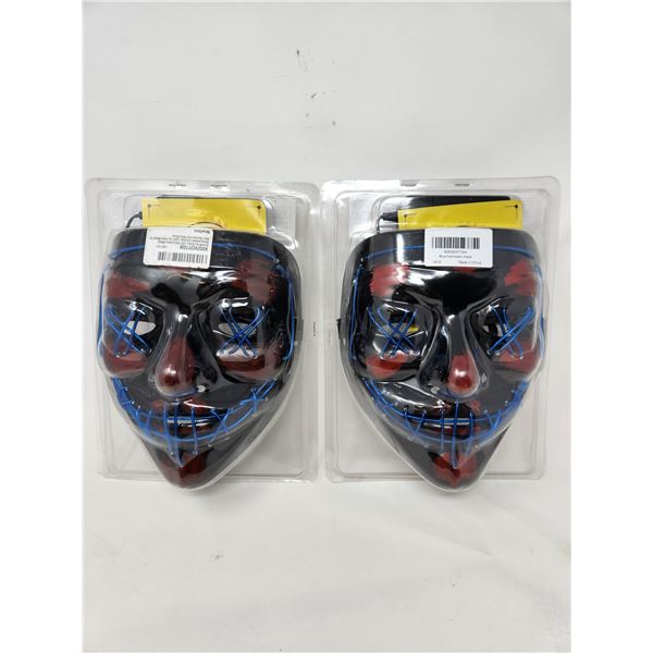 2 LED face masks