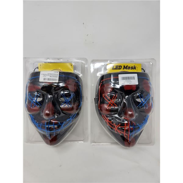 2 LED face masks