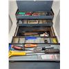 Image 1 : Metal tool box with tools