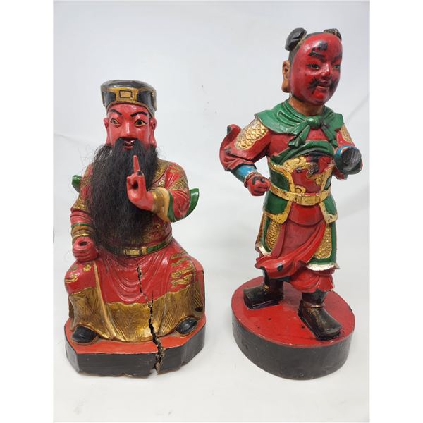 2 Vintage Wooden Sculptures
