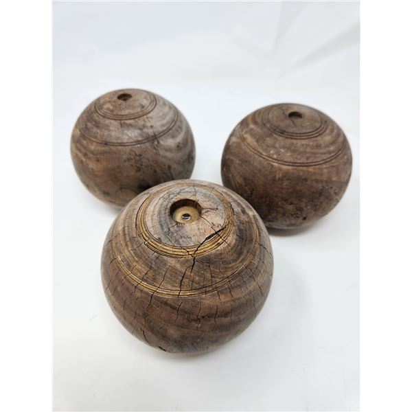 Antique Wooden Bowling Balls