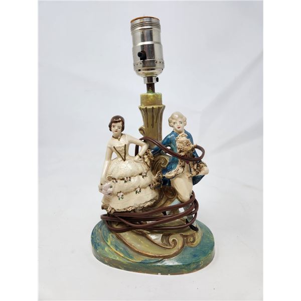 Antique Chalkware Lamp