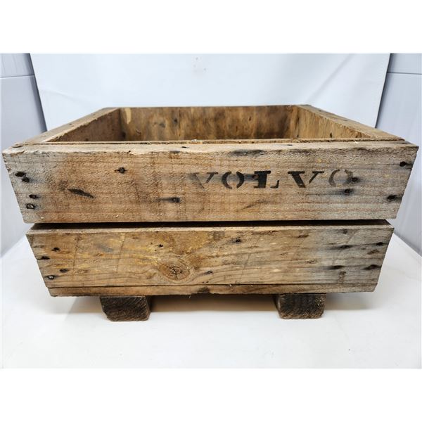 Vintage Wooden Parts Box Volvo