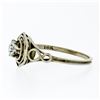 Image 5 : Antique Art Deco 14k White Gold .35 ctw European Diamond Solitaire Engagement Ri