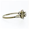 Image 6 : Antique Art Deco 14k White Gold .35 ctw European Diamond Solitaire Engagement Ri