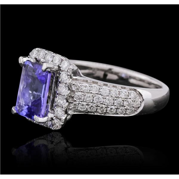 14KT White Gold 1.84 ctw Tanzanite and Diamond Ring