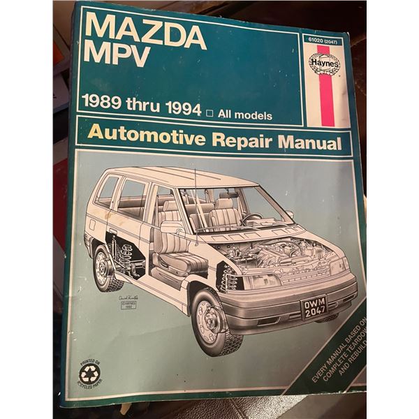 Haynes Mazda MPV 1989-1994 Auto Repair Manua