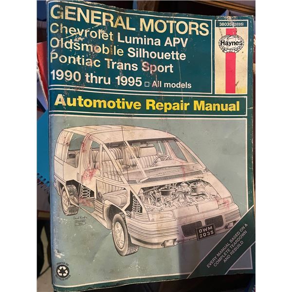 Haynes Repair Manual 38035 GM Lumia APV, Silhouette, trans sport