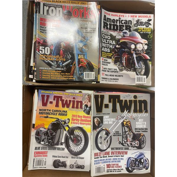 THREE Stacks of Magazines , Iron Works, American Rider and V-Twin
