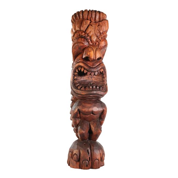 CARVED KAULANI STATE PRISON TIKI FIGURE.