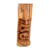 CARVED KAULANI STATE PRISON TIKI FIGURE WITH NATURAL LOG DETAIL.