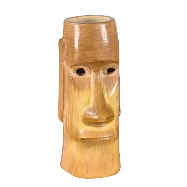 OTAGIRI MERCANTILE COMPANY MOAI TIKI MUG WITH OPEN EYES.
