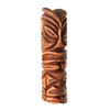 VINTAGE STYLIZED CARVED TIKI FIGURAL POLE LABELED MADE IN TONGA.