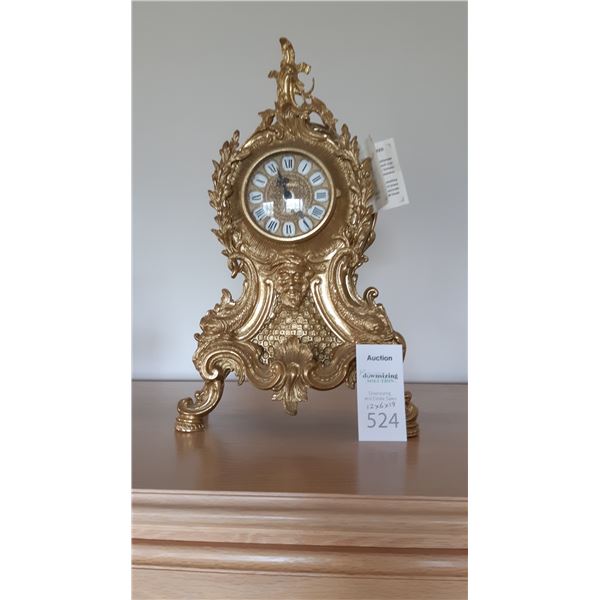Brass Mantle Clock A