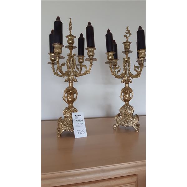 Brass Candlabras A