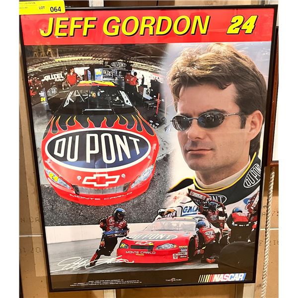 Framed Geff Gordon 24 NASCAR collage print - approx. 22in x 28in ...