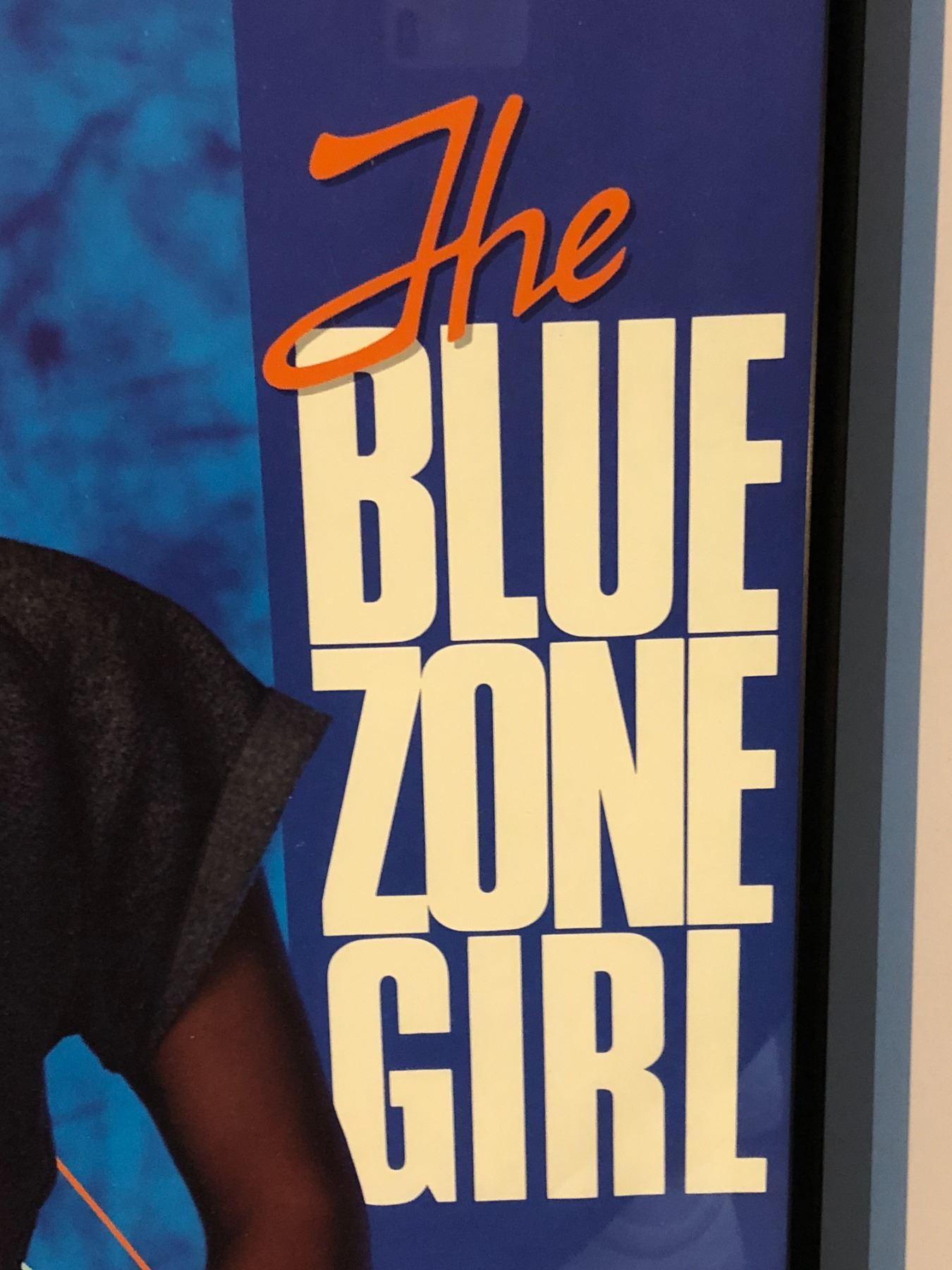 Framed Pamela Anderson "The Blue Zone Girl" Labatt's advertisement