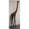 Image 1 : African hand crafted Giraffe sculpture - made from Seringa wood (approx 64" tall)