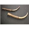 Image 1 : Group of 2 antique African carved wooden tusks