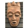 Image 1 : West African hand-carved tribal wooden mask - approx 14" long