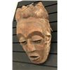 Image 2 : West African hand-carved tribal wooden mask - approx 14" long