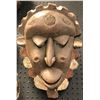 Image 1 : West African hand-carved "protector for evil spirit - Angola" tribal wooden mask - approx 17" long