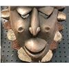 Image 2 : West African hand-carved "protector for evil spirit - Angola" tribal wooden mask - approx 17" long
