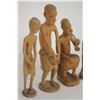 Image 2 : Group of 4 African art pcs - includes 2 African men w/ drums / Yoruba smoking pipe etc