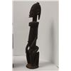 Image 2 : Group of 3 African wooden art statues which includes Kusu statue - approx 20-23" tall