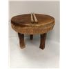 Image 2 : Group of 2 - includes vintage African cowhide drum table & Ektara tumbi