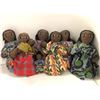 Image 1 : Group of approx 10 African black dolls in fabric - Mom & baby dolls